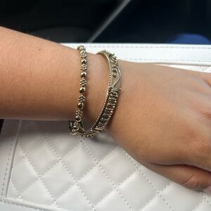 Elegant & Detailed Gold Bangle Set